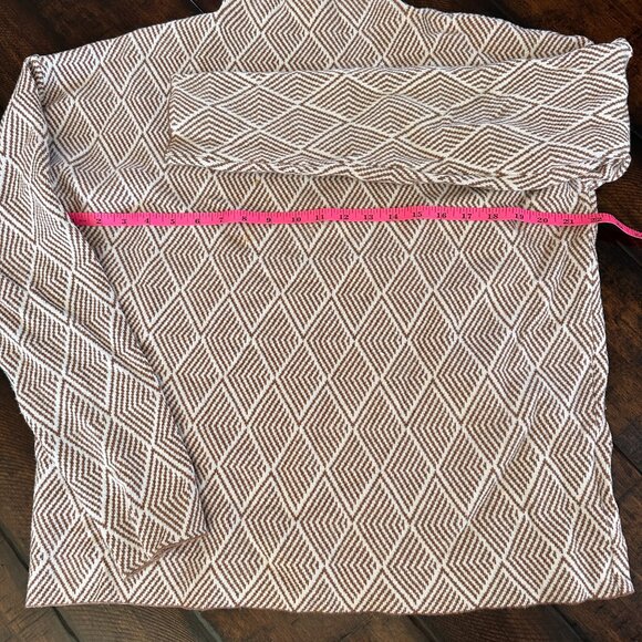 XL Halston Brown Herringbone Sweater - Picture 4 of 4